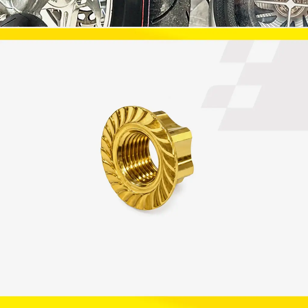 Nut Female Flower Gear SIAM #17 Gold