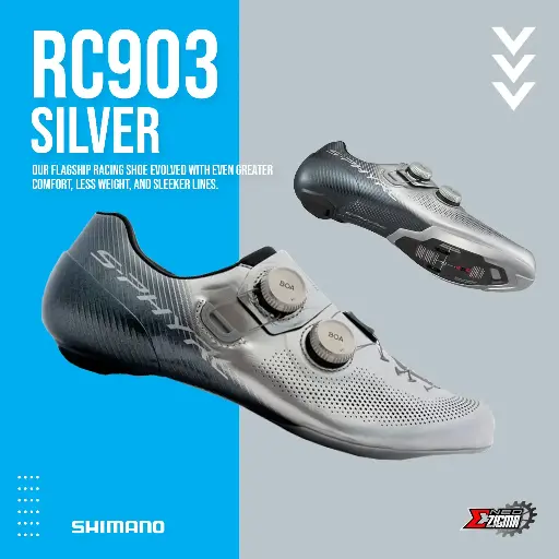 Shoes Road SHIMANO On-road/Road Competition/S-phyre RC903S Wide Men BOA Silver