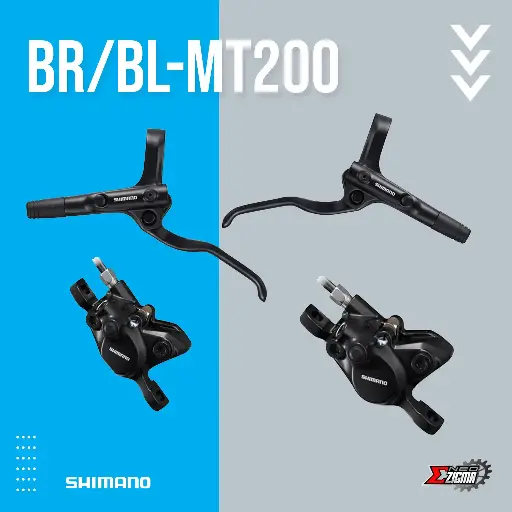 [DBSH027F/R] Disc Brake Assembly MTB SHIMANO Non-Series BR/BL-MT200 Hydraulic F/R