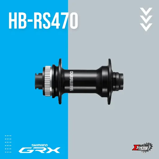 [HUSH074FE] Hub Road SHIMANO GRX HB-RS470 32H 12x100mm Center Lock Disc Front Ind. Pack EHBRS470BL