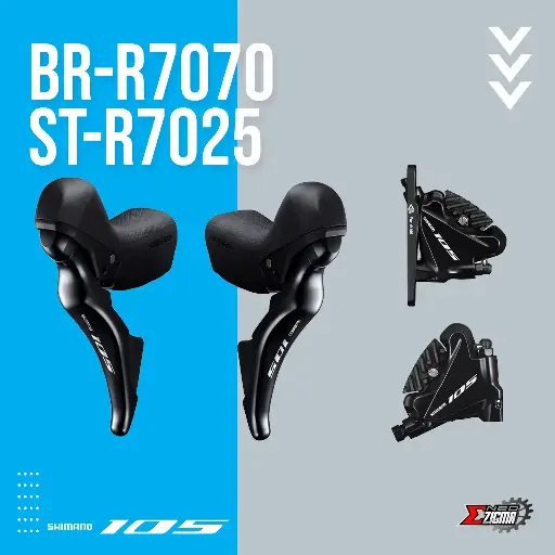 [DBSH029F/R] Disc Brake Assembly Road SHIMANO 105 BR/ST-R7070/R7025 11-Spd J-kit Hydraulic F/R