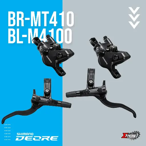 [DBSH064F/R] Disc Brake Assembly MTB SHIMANO Deore BR/BL-MT410/M4100 J-Kit Hydraulic F/R