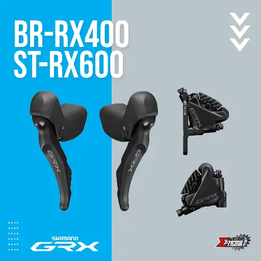 [DBSH078F/R] Disc Brake Assembly Gravel SHIMANO GRX BR/ST-RX400/RX600 11-Spd J-Kit Hydraulic F/R