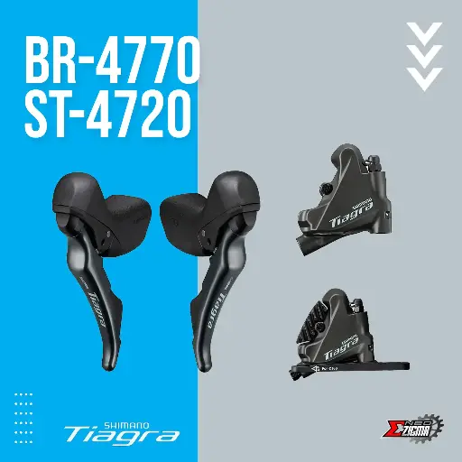 [DBSH080F/R] Disc Brake Assembly Road SHIMANO Tiagra BR/ST-4770/4720 10-Spd J-Kit Hydraulic w/ Fin F/R