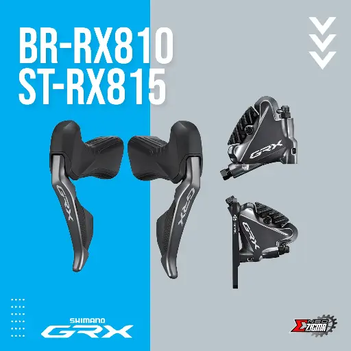[DBSH081F/R] Disc Brake Assembly Gravel SHIMANO GRX Di2 BR/ST-RX810/RX815 11-Spd J-Kit w/ Fin F/R