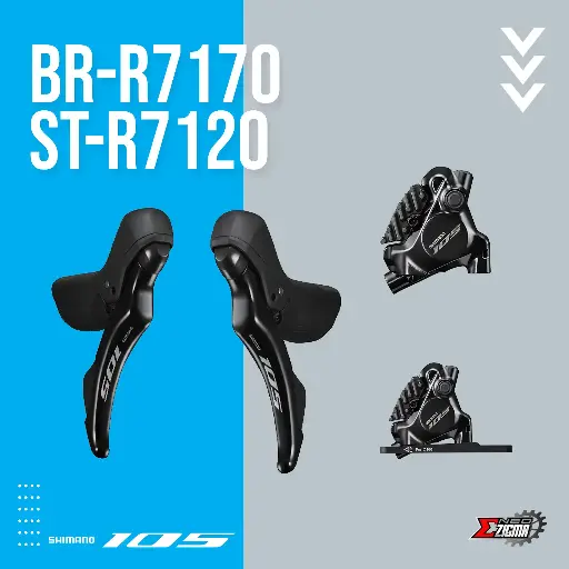 [DBSH092F/R] Disc Brake Assembly Road SHIMANO 105 BR-R7170/ST-R7120 12-Spd J-Kit F/R