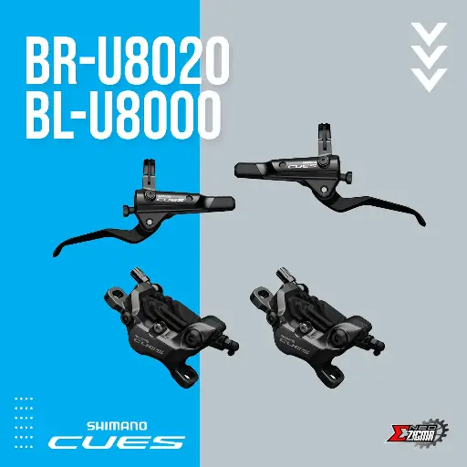 [DBSH088F/R] Disc Brake Assembly MTB SHIMANO CUES BR-U8020/BL-U8000 4-Piston J-Kit F/R