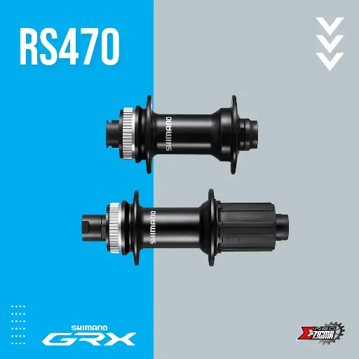 [HUSH074F/R] Hub Road SHIMANO GRX RS470 100x142mmx 32H Center Lock Disc F/R