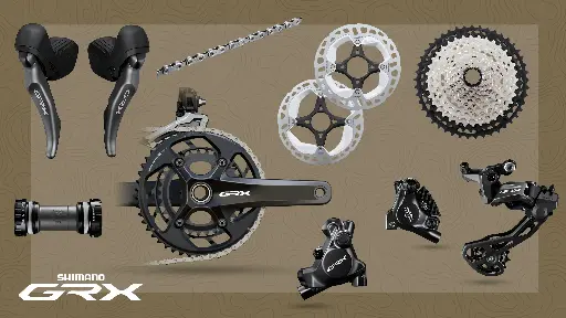 Group Set Gravel SHIMANO GRX RX820 2x12-Spd Hydraulic, Full Group