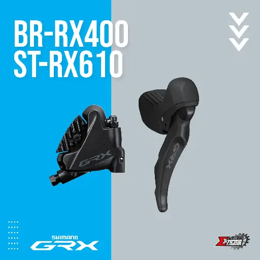 [DBSH004RI] Disc Brake Assembly Gravel SHIMANO GRX BR-RX400/ST-RX610 12-Spd For 140mm Rotor J-kit w/ Fin Rear Ind. Pack IRX6101DRRDSC170A
