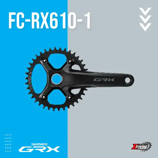 Chainwheel Gravel SHIMANO GRX FC-RX610-1 w/o B.B. Parts Ind. Pack
