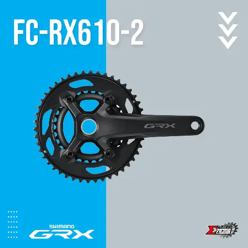 Chainwheel Gravel SHIMANO GRX FC-RX610-2 w/o B.B. Parts Ind. Pack