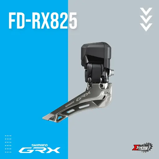[FDSH266I] Front Derailleur Gravel SHIMANO GRX Di2 FD-RX825 12-Spd Down Swing Brazed-On For 48T Ind. Pack IFDRX825F