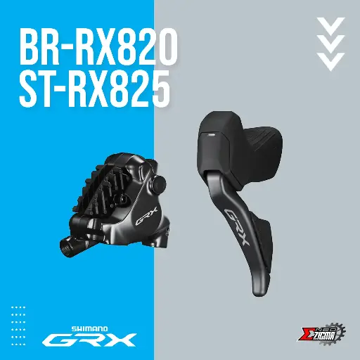 [DBSH005FI] Disc Brake Assembly Gravel SHIMANO GRX Di2 BR-RX820/ST-RX825 12-Spd For 160mm Rotor J-kit w/ Fin Front Ind. Pack IRX8251DLF6SC100B