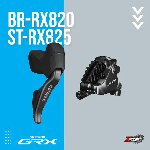 [DBSH005RI] Disc Brake Assembly Gravel SHIMANO GRX Di2 BR-RX820/ST-RX825 12-Spd For 140mm Rotor J-kit w/ Fin Rear Ind. Pack IRX8251DRRDSC170B