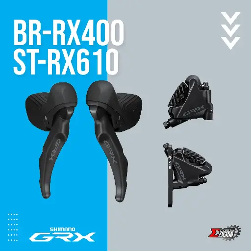 [DBSH004STF/R] Disc Brake Assembly Gravel SHIMANO GRX BR-RX400/ST-RX610 12-Spd J-kit w/ Fin For 2x F/R Ind. Pack