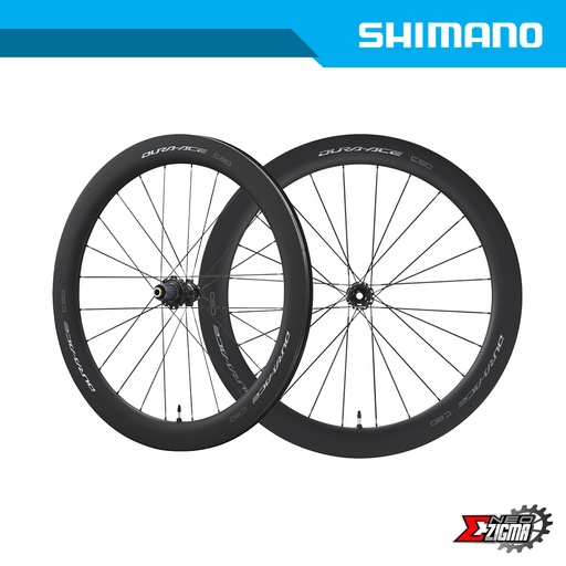 [WHSH198E] Wheel Set Road SHIMANO Dura-Ace WH-R9270-C60-HR-TL 12mm E-thru Tubeless Disc Brake Clincher Full Carbon For 12-Spd 100/142mm Ind. Pack EWHR9270C60LFEREDB