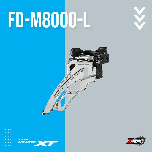 [FDSH152 SP] Front Derailleur MTB SHIMANO XT FD-M8000-L 3x11 31.8mm Low Clamp Side-Swing KFDM8000LM6