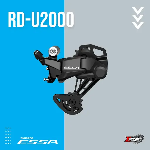 [RDSH255E] Rear Derailleur MTB SHIMANO Essa RD-U2000 8-Spd Direct Attachment Ind. Pack ERDU2000GS