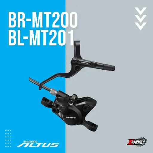 [DBSH097RE] Disc Brake Assembly MTB SHIMANO Altus BR-MT200/BL-MT201 Hydraulic Rear Ind. Pack EMT201KRRXRA170