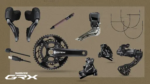 Upgrade Kit Gravel SHIMANO GRX Di2 RX825 2x12-Spd Hydraulic, Wireless, Upgrage Kit Only