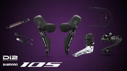 Upgrade Kit Road SHIMANO 105 Di2 R7170 2x12 Spd Hydraulic, Upgrage Kit Only