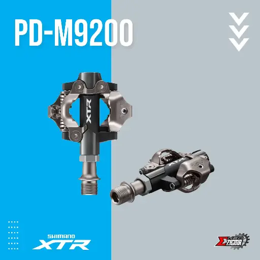 [PDSH159I] Pedal MTB SHIMANO XTR PD-M9200 SPD w/ Cleats 3mm Shorter Axle Ind. Pack IPDM9200S1