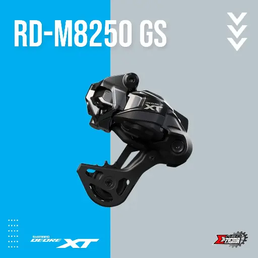[RDSH258I] Rear Derailleur MTB SHIMANO XT Di2 RD-M8250 GS Med Cage 12-Spd IRDM8250GSB Direct Attachment Ind. Pack