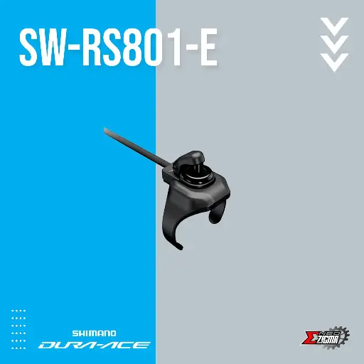 [SWSH112I] Shifter Switch SHIMANO Dura-Ace Di2 SW-RS801-E Sprinter Switch (For Extension Bar) w/ Wire 740mm Ind. Pack ISWRS801E