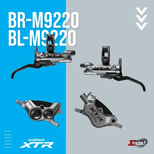 [DBSH007F/R] Disc Brake Assembly MTB SHIMANO XTR BR/BL-M9220 J-kit Hydraulic Resin Pad w/ Fin 4 Piston F/R