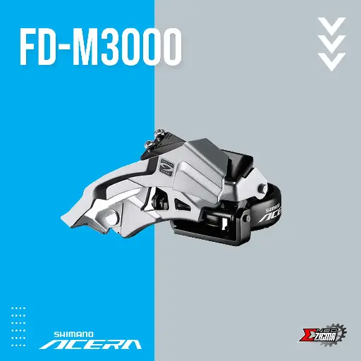 [FDSH139] Front Derailleur MTB SHIMANO Acera FD-M3000 9-Spd AFDM3000TSM6 Top Swing Dual Pull For 40T