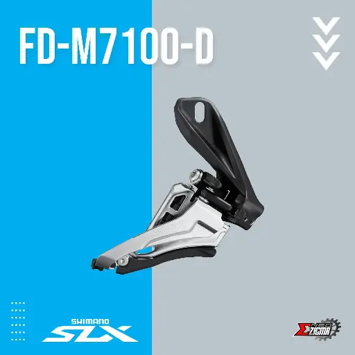 [FDSH228] Front Derailleur MTB SHIMANO SLX FD-M7100-D 2x12 KFDM7100D6 Side Swing Front Pull Direct Mount For 36-38T