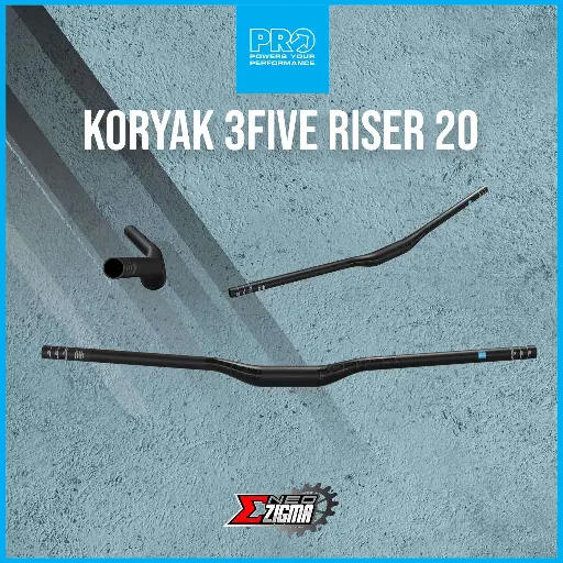 [HBPR270] Handle Bar MTB PRO Koryak Alloy 35x800mm 20 Rise PRHA0632 Black 3Five Riser 20