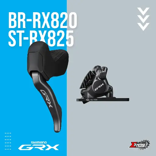 [DBSH005BLFI] Disc Brake Assembly Gravel SHIMANO GRX Di2 BR-RX820/BL-RX825 1x12-Spd For 160mm Rotor IRX8208DLF6SC100 J-kit w/ Fin Front Ind. Pack