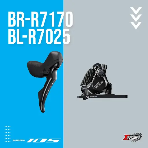 [DBSH012FI] Disc Brake Assembly Road SHIMANO 105 BR/ST-R7170/R7025 11-Spd For 140mm Rotor IR70257DLF4SC100A J-kit Hydraulic Front Ind. Pack Short Reach