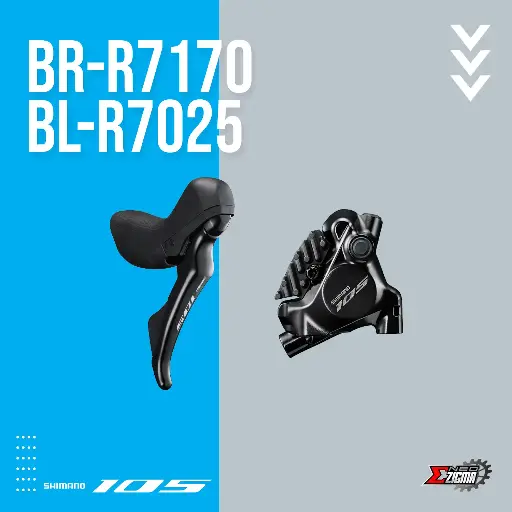 [DBSH012RI] Disc Brake Assembly Road SHIMANO 105 BR/BL-R7170/R7025 11-Spd For 140mm Rotor IR70257DRRDSC170A J-kit Hydraulic Rear Ind. Pack Short Reach