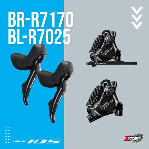 [DBSH012F/R] Disc Brake Assembly Road SHIMANO 105 BR/BL-R7170/R7025 11-Spd J-kit Hydraulic F/R