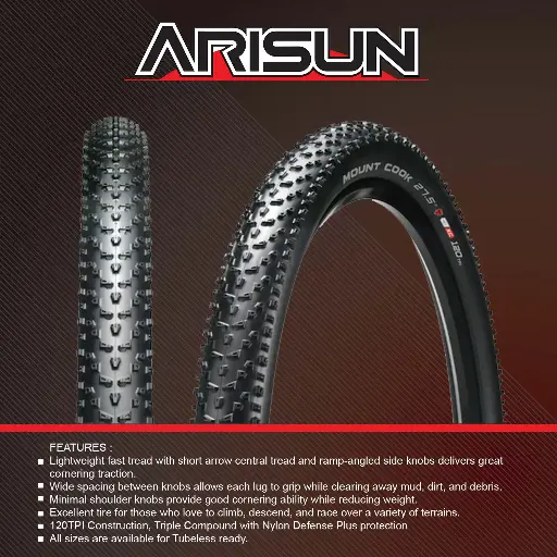 [TIREARI101] Tire MTB ARISUN Cook Wire 27.5x2.10 T010802