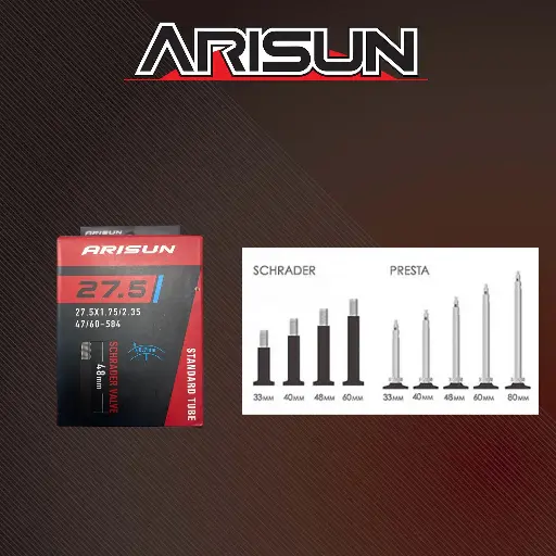 [TUBARI105] Tube 27.5x1.75-2.35 ARISUN U011101 A/V 33mm
