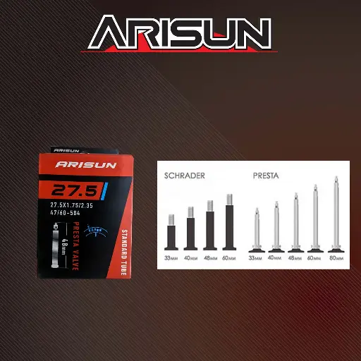 [TUBARI106] Tube 27.5x1.75-2.35 ARISUN U011103 F/V 48mm