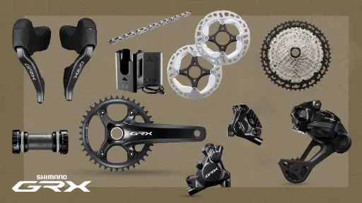 Group Set Gravel SHIMANO GRX Di2 RX827 1x12-Spd Hydraulic, Full Wireless