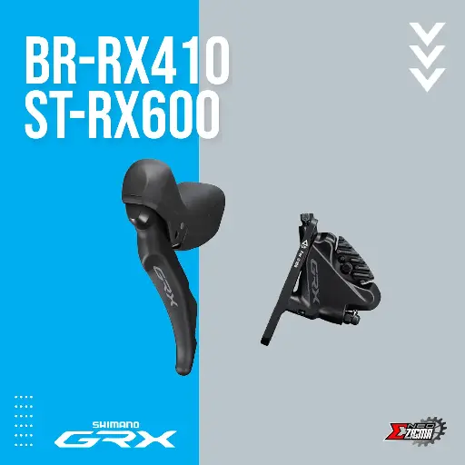 [DBSH014FI] Disc Brake Assembly Gravel SHIMANO GRX BR/ST-RX410/RX600 11-Spd For 160mm Rotor IRX6005DLF6SC100A J-kit Front Ind. Pack