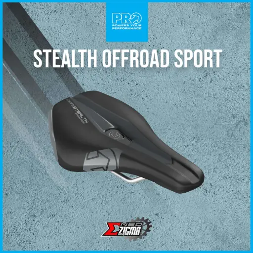 [SADDPR178] Saddle MTB / Gravel PRO Stealth Offroad Sport 142mm PRSA0400 Black AF, CrMo