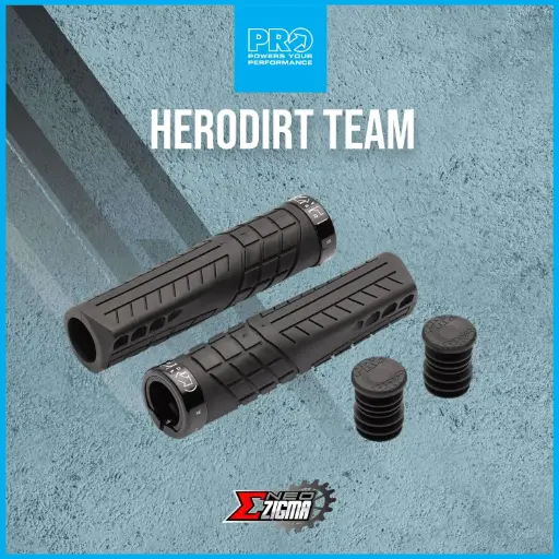 [HGRPPR125] Hand Grip MTB PRO 32x130mm PRGP0121 Black HeroDirt Team