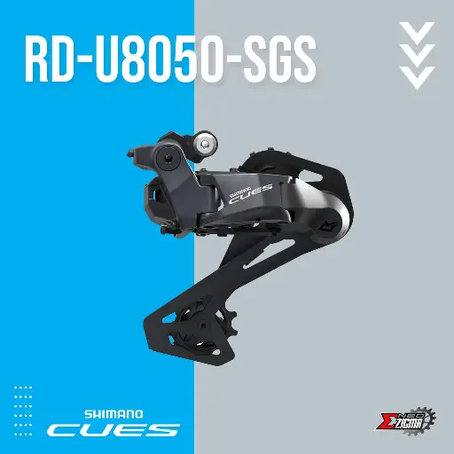 [RDSH262I] Rear Derailleur MTB SHIMANO CUES RD-U8050 SGS 11-Spd Long Cage IRDU8050SGSB Direct Attachment Ind. Pack