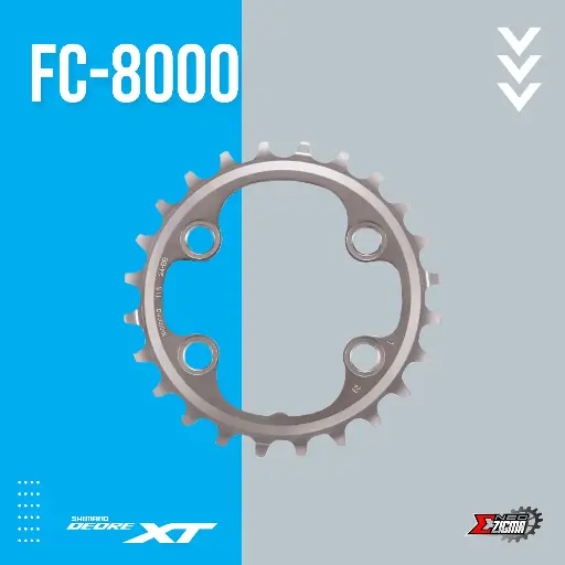[CRSH117I] Chainring MTB SHIMANO XT FC-M8000 BB 24T Y1RL24000 Ind. Pack