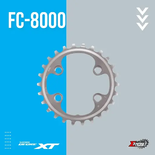 [CRSH118I] Chainring MTB SHIMANO XT FC-M8000-1 BC 26T Y1RL26000 Ind. Pack