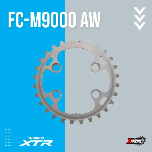 [CRSH122I] Chainring MTB SHIMANO XTR FC-M9000 AW 28T Y1PV28000 Ind. Pack