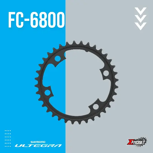 [CRSH111I] Chainring Road SHIMANO Ultegra FC-6800 39T Y1P439000 Ind. Pack