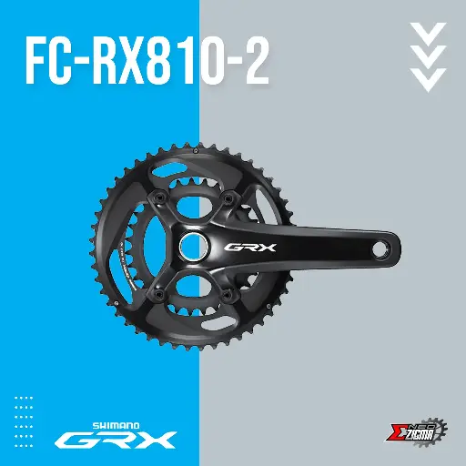 Chainwheel Gravel SHIMANO GRX FC-RX810-2 w/o B.B. Parts Ind. Pack